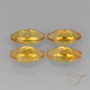 Gemas de Citrino Dorado naranja oscuro natural de 1.16 ct, Marquesa, VVS-VS