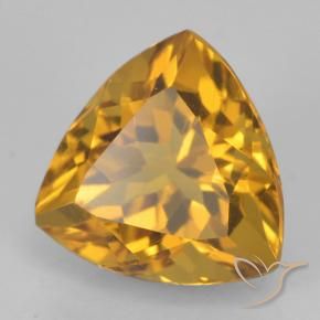 Citrino Naranja dorado intenso natural de 2.33 ct, Trillón, VVS