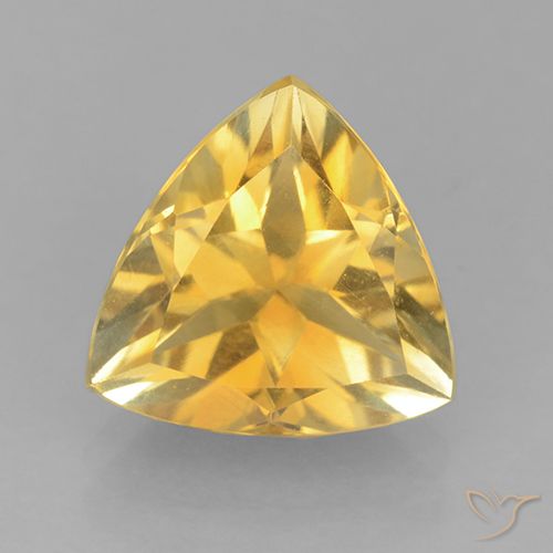 2.12ct Natural Dorado medio Citrino, Trillón, VVS