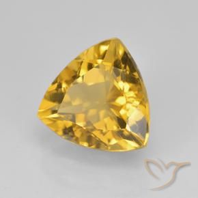 Citrino Dorado natural de 2.32 ct, Trillón, VVS