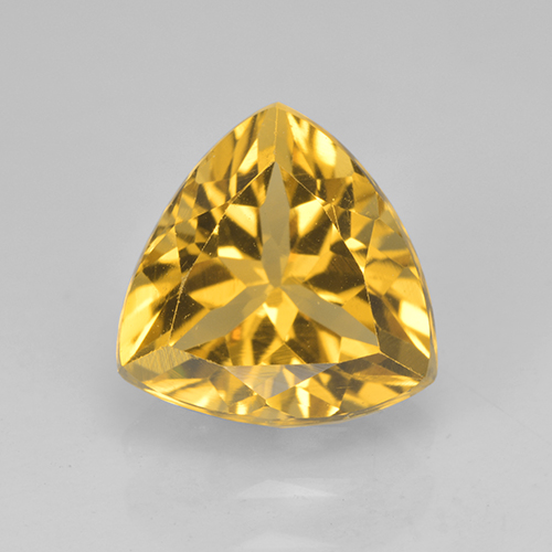 Citrino dorado natural de 2,23 ct, trillón, VVS