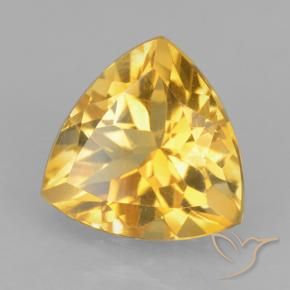 Citrino Dorado medio natural de 2.36 ct, Trillón, VVS