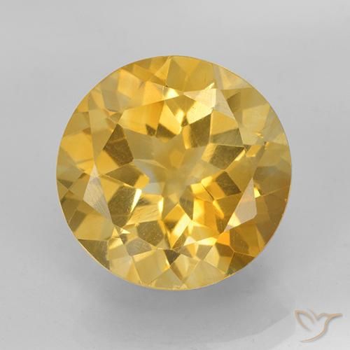 5.98ct Natural Dorado claro Citrino, Redondo, VVS