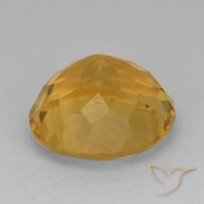 Citrino Dorado oscuro natural de 10.11 ct, Corte Redondo, VVS