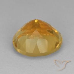 Citrino Naranja dorado intenso natural de 6.21 ct, Redondo, VVS