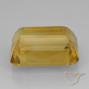 Citrino Dorado medio natural de 12.64 ct, corte esmeralda, VVS