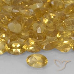 Citrino Dorado intenso natural de 0.43 ct, Ovalada, VS