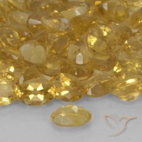 Citrino Dorado intenso natural de 0.43 ct, Ovalada, VS