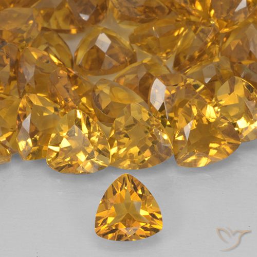 0.68ct Natural Dorado oscuro Citrino, Trillón, VVS-VS