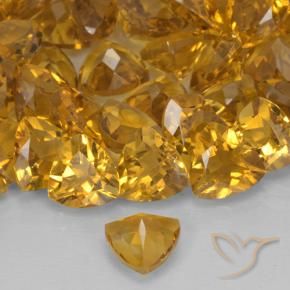 Citrino Dorado oscuro natural de 0.68 ct, Trillón, VVS-VS