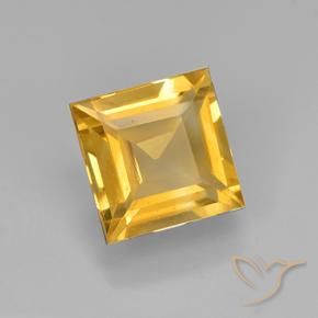 Citrino Dorado medio natural de 2.26 ct, Cuadrado, VVS
