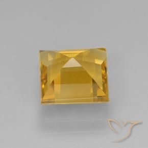 Citrino Dorado medio natural de 2.26 ct, Cuadrado, VVS