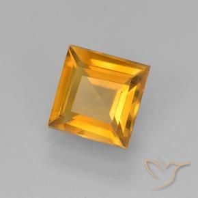 Citrino Dorado naranja intenso natural de 1.78 ct, Cuadrado, VVS-VS