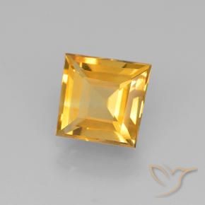 Citrino Dorado oscuro natural de 1.48 ct, Cuadrado, VVS-VS