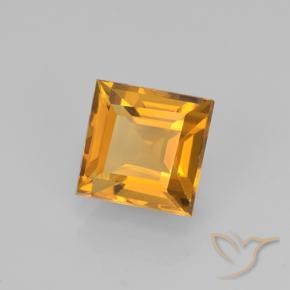Citrino Naranja oscuro natural de 1.97 ct, Cuadrado, VVS-VS