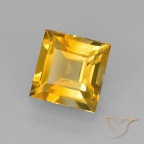 Citrino Naranja dorado intenso natural de 1.97 ct, Cuadrado, VVS-VS