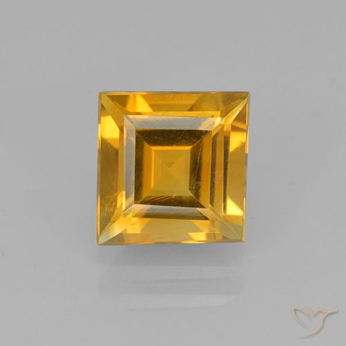 1.91ct Natural Dorado oscuro Citrino, Cuadrado, VVS-VS