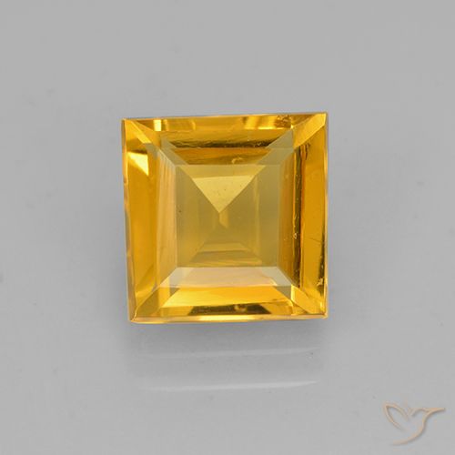 1.87ct Natural Dorado oscuro Citrino, Cuadrado, VVS