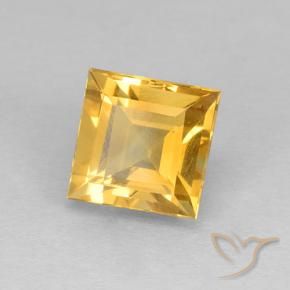 Citrino Dorado claro natural de 2.15 ct, Cuadrado, VVS-VS
