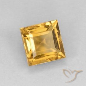 Citrino Naranja dorado intenso natural de 2.17 ct, Cuadrado, VVS-VS