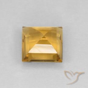 Citrino Naranja dorado intenso natural de 2.17 ct, Cuadrado, VVS-VS