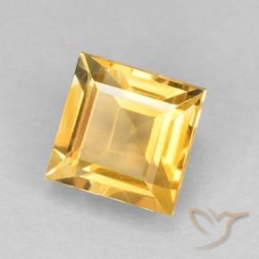 Citrino Dorado medio natural de 2.62 ct, Cuadrado, VVS-VS