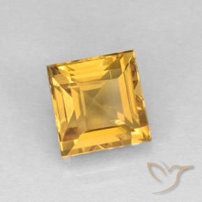 Citrino Dorado medio natural de 2.33 ct, Cuadrado, VVS-VS