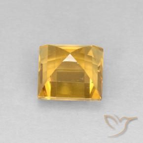 Citrino Dorado medio natural de 2.33 ct, Cuadrado, VVS-VS