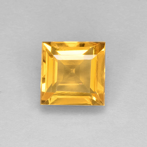 Citrino dorado natural de 2,07 ct, cuadrado, VVS-VS