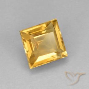 Citrino Naranja dorado natural de 2.83 ct, Cuadrado, VVS-VS
