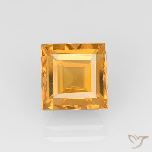 2.72ct Natural Dorado naranja claro medio Citrino, Cuadrado, VVS-VS