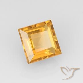 Citrino Dorado naranja claro medio natural de 2.72 ct, Cuadrado, VVS-VS