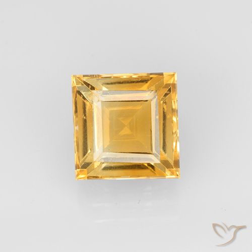 2.62ct Natural Dorado naranja Citrino, Cuadrado, VVS-VS