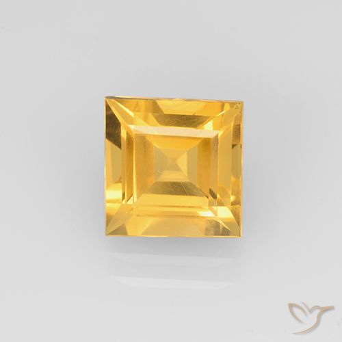 2.04ct Natural Dorado claro Citrino, Cuadrado, VVS-VS