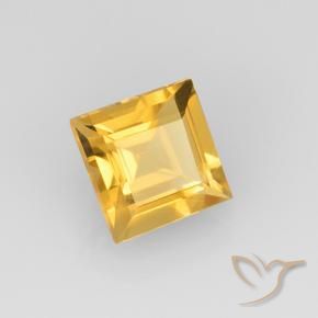 Citrino Dorado claro natural de 2.04 ct, Cuadrado, VVS-VS