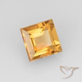 Citrino Dorado naranja claro medio natural de 2.27 ct, Cuadrado, VVS