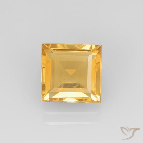 2.12ct Natural Dorado claro Citrino, Cuadrado, VVS