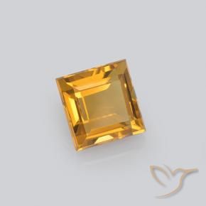 Citrino Naranja dorado intenso natural de 2.20 ct, Cuadrado, VVS