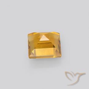 Citrino Naranja dorado intenso natural de 2.20 ct, Cuadrado, VVS