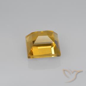 Citrino Naranja dorado intenso natural de 2.60 ct, Cuadrado, VVS