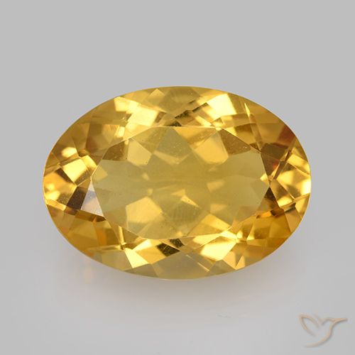 10.63ct Natural Dorado intenso Citrino, Ovalada, VVS