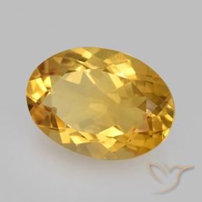 Citrino Dorado intenso natural de 10.63 ct, Ovalada, VVS