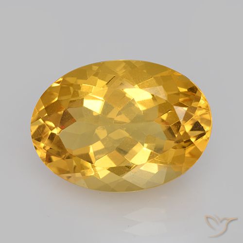 11.93ct Natural Dorado oscuro Citrino, Ovalada, VVS-VS