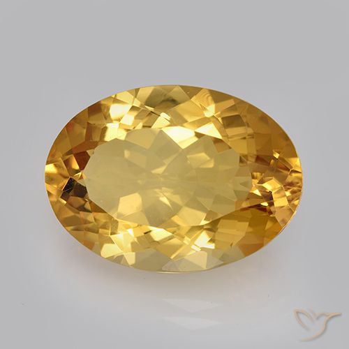 11.23ct Natural Naranja dorado intenso Citrino, Ovalada, VVS