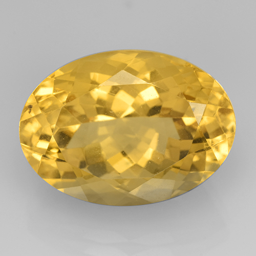 Citrino dorado natural de 13,95 ct, corte óvalo, VVS