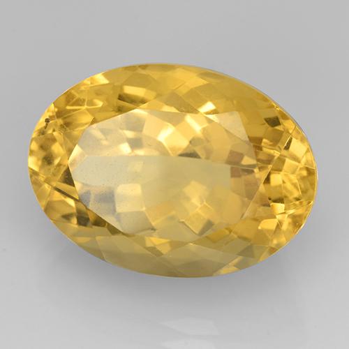 Citrino dorado natural de 13,95 ct, corte óvalo, VVS