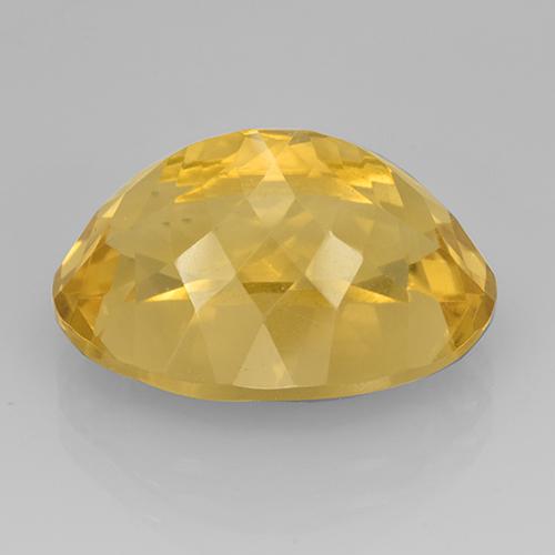 Citrino dorado natural de 13,95 ct, corte óvalo, VVS