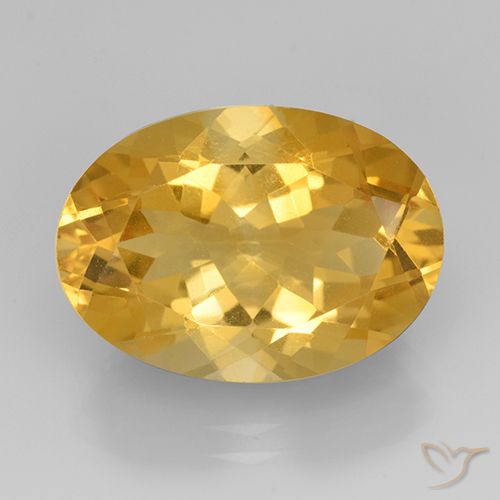 10.97ct Natural Dorado medio Citrino, Ovalada, VVS