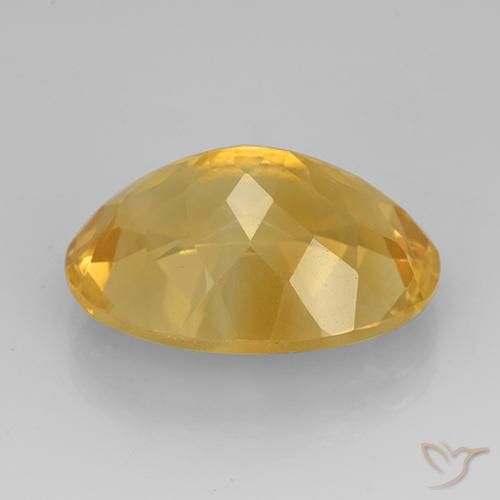 Citrino Dorado medio natural de 10.97 ct, Ovalada, VVS
