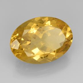 Citrino Dorado medio natural de 10.78 ct, Corte Óvalo, VVS